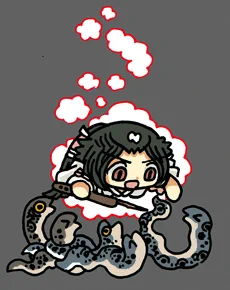 きょうの妖怪 #和漢百魅缶  通算7164体目【鍛冶屋の娘】おらも鍛冶屋の娘だ、焼き錐焼いてぶっ刺すぞ、あぶらおんけんそわか  