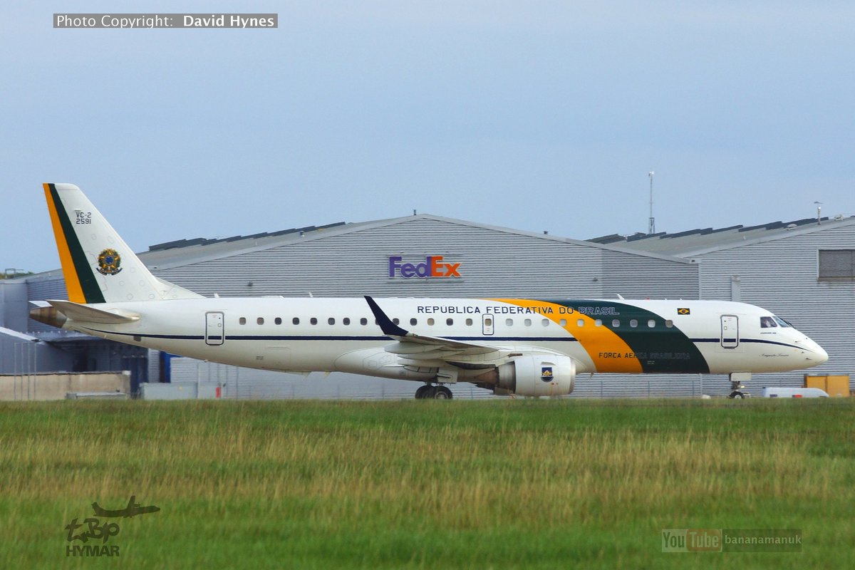 Brazil Air Force FAB2591 Embraer E190 London Stansted for HM Queen Elizabeth II funeral.

See the video here - 
youtu.be/UgB-CeF_Siw

#brazil #airforce #militaryaviation #embraer190 #embraerlovers #airplanes #aviation #thequeen #funeral #stansted #news