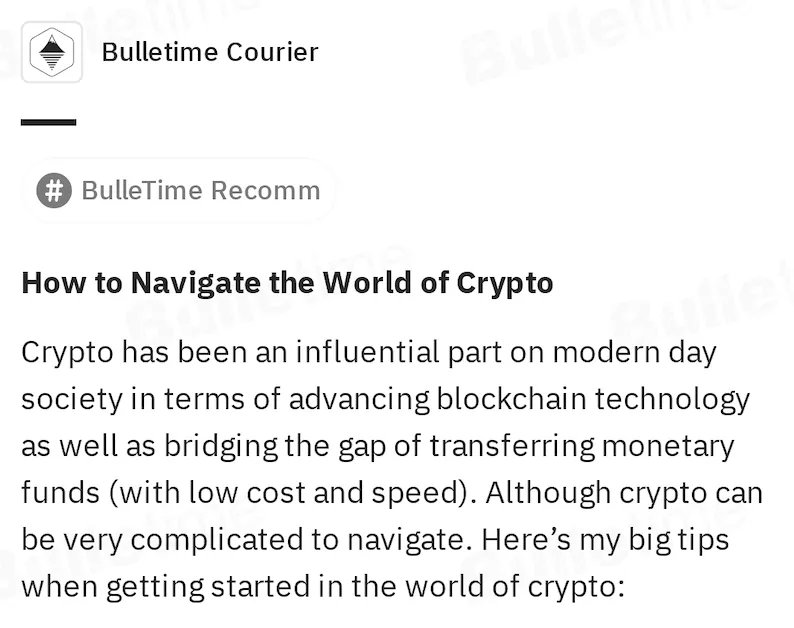 bulletimexyz's tweet photo. 🔔BulleTime Recommendations 🔔
💰Do you know how to start in the crypto world?
👀Check out this passage to discover it!
🔗 https://t.co/CSiedr6CQD
#BulleTime #NFT #Crypto https://t.co/aclkCsTAIS