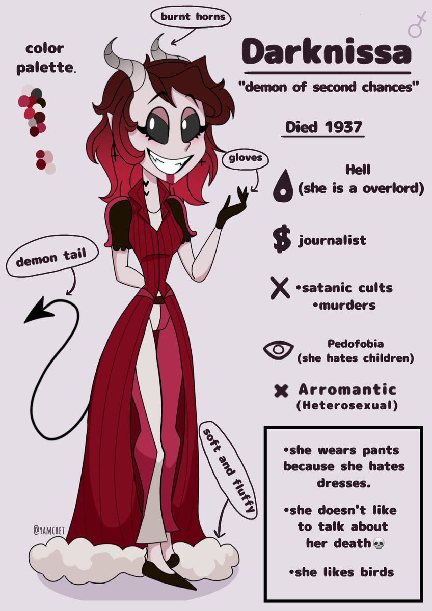 yamchet's tweet photo. @wendy321rs she is Darknissa
My oc from hazbin hotel and helluva Boss✨💜 https://t.co/VukcFBeFOL