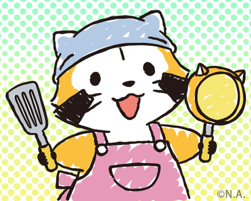 apron no humans holding spatula frying pan pink apron polka dot  illustration images