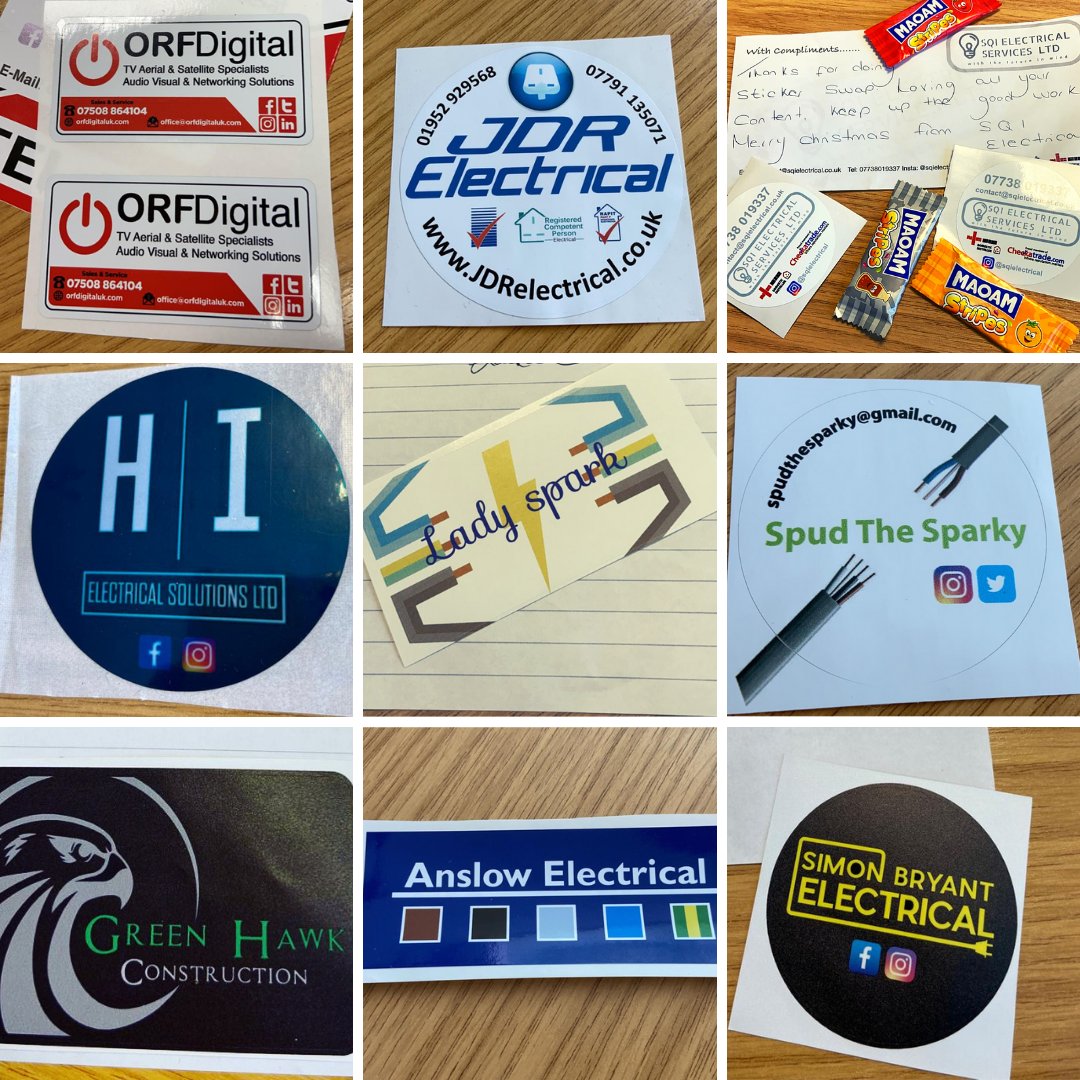 GreenBrookElec's tweet image. We'd love to add to our sticker cupboard in the office - it needs to be adorned with more #electrcians stickers so we can show it off - who's up for a swap? Drop us a DM with your address 😊

#greenbrookelectrical #stickerswap #contractors #electrician
