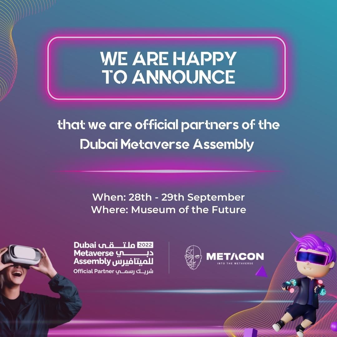 It’s OFFICIAL! We’re going to be part of the Dubai Metaverse Assembly on September 28-29. We’ll be announcing our panels soon! 👀

Will we see you there? ⚡️👾⚡