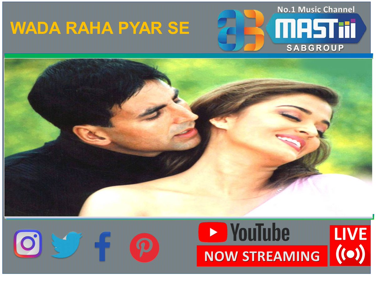 mastiiitv's tweet photo. WADA RAHA PYAR SE IS STREAMING NOW WATCH MASTIII TV LIVE https://t.co/YAgGraRExh #mastiii, #indianmusicchannellive, #indinmusicchannellivestreaming, #mastiiilive, #bolllywoodmusicchannellive, #freemusicchannellive, #freelivestreaming, #musicchannelmastiii, https://t.co/YkkzqguHqa