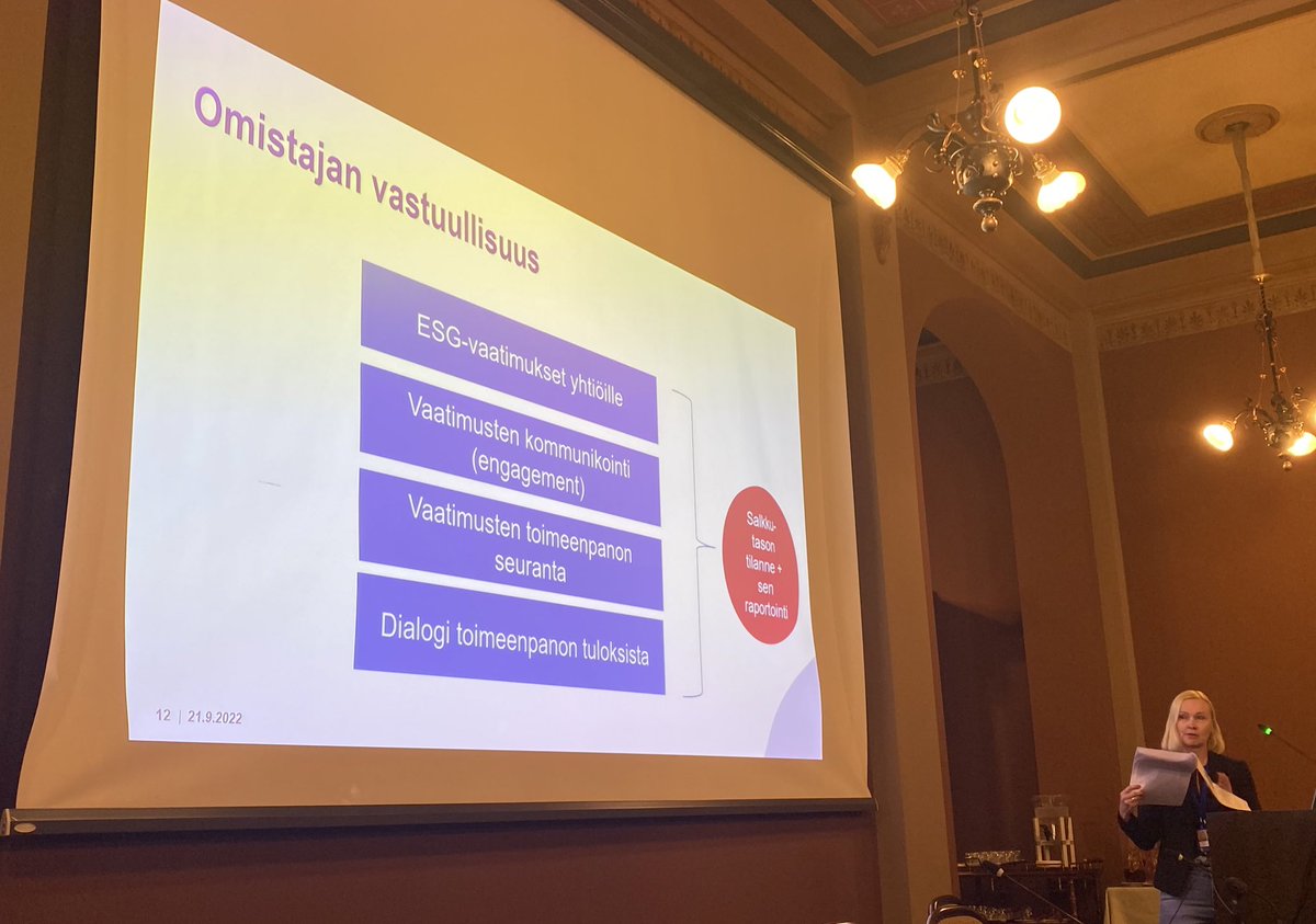 Vastuullisuusvaatimukset, niiden kommunikointi, seuranta ja dialogi yhtiöiden kanssa luovat valtio-omistajan vastuullisuuden peruspilarit kuvailee <a href="/KSillander/">Katariina Sillander</a> <a href="/valtionomistus/">VNK omistajaohjaus</a> <a href="/ProComRy/">ProCom ry</a> #kestäväkehitys #vastuullisuus #viestintä