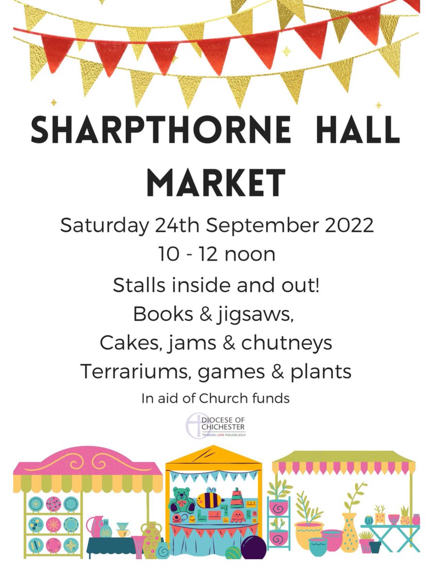 This Saturday in Sharpthorne - lots of lovely things to buy. 
#westhoathly #sharpthorne #eastgrinstead