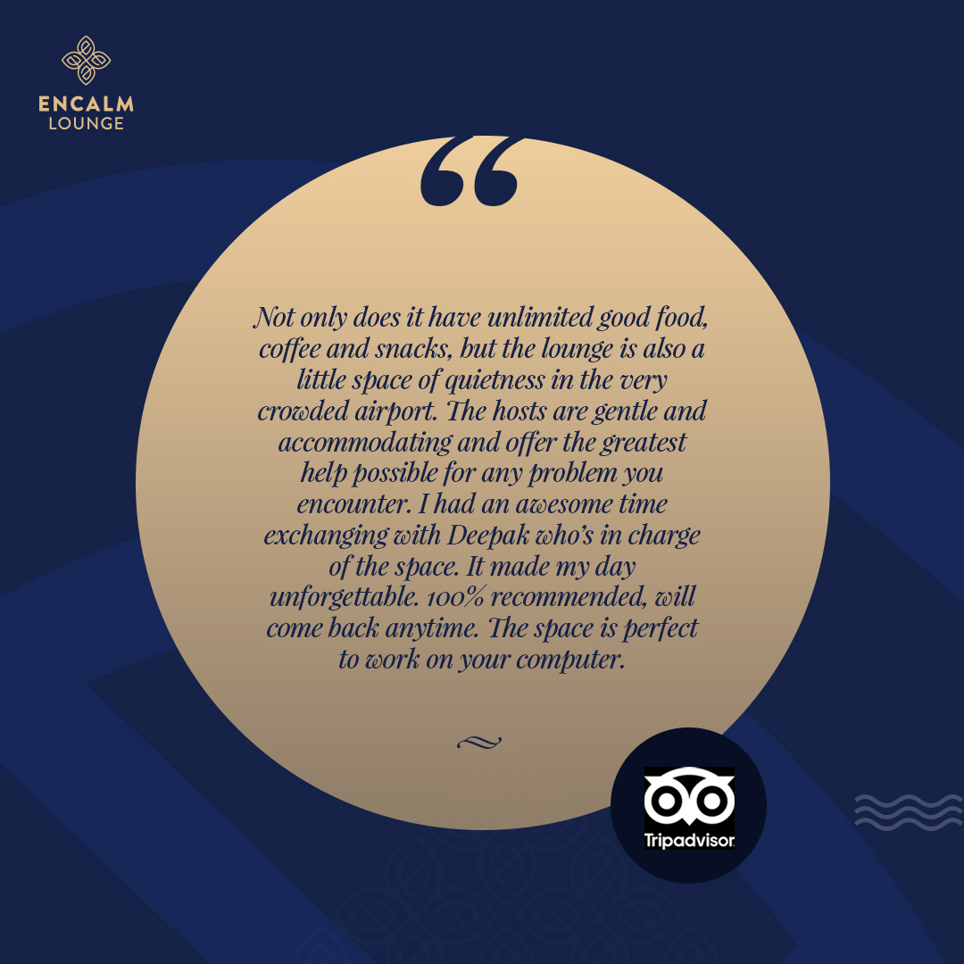 EncalmIndia's tweet photo. We're happy to have you as our guest. We hope that your next visit to Encalm Lounge will be as enjoyable and memorable as the first!
#CreatingDelightfulExperiences #Encalm #EncalmLounge
#DelhiAirport #GuestReviews #LoungeReviews #AirportLounge #Lounge #LoungeService https://t.co/oDR5ElkuAr