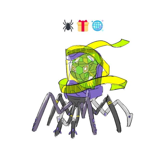 Instagramでもらった分 (1/2)#絵文字3つもらって小さいロボット描く 