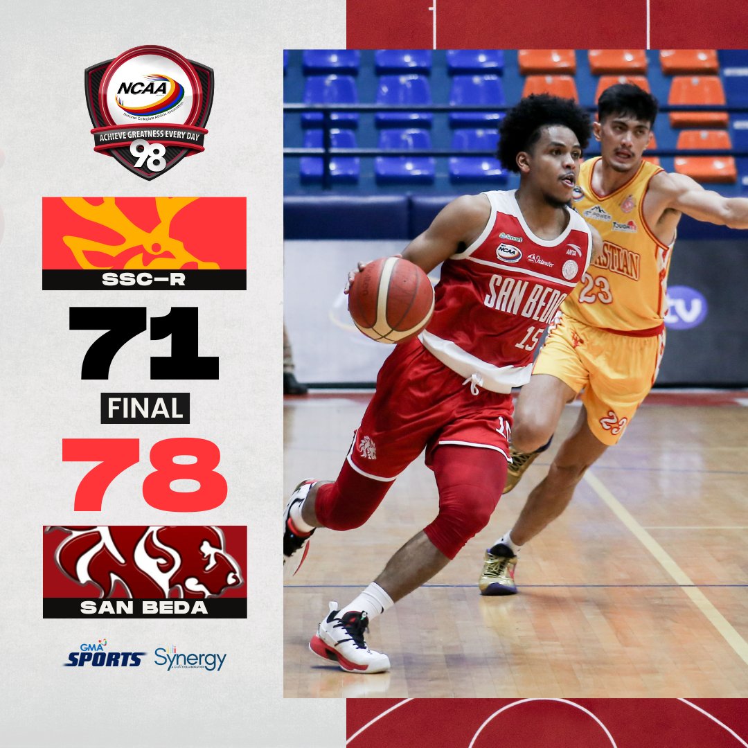 The San Beda Red Lions get their second win at San Sebastian's expense! #NCAASeason98 LIVE: youtube.com/ncaaphilippine…