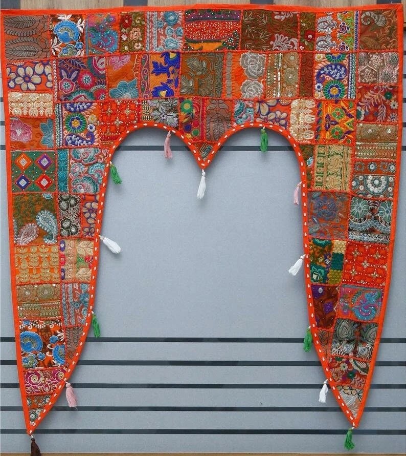 a_artindia's tweet image. Excited to share the latest addition to my #etsy shop: Patchwork Indian Door Toran Handmade Banjara Window Valance Embroidered Gypsy Large Door Hanging Boho Curtain Topper Wall Tapestry etsy.me/3SfX9RW #windowvalance #wallhanging #bandhanwar #indiantoran #windo