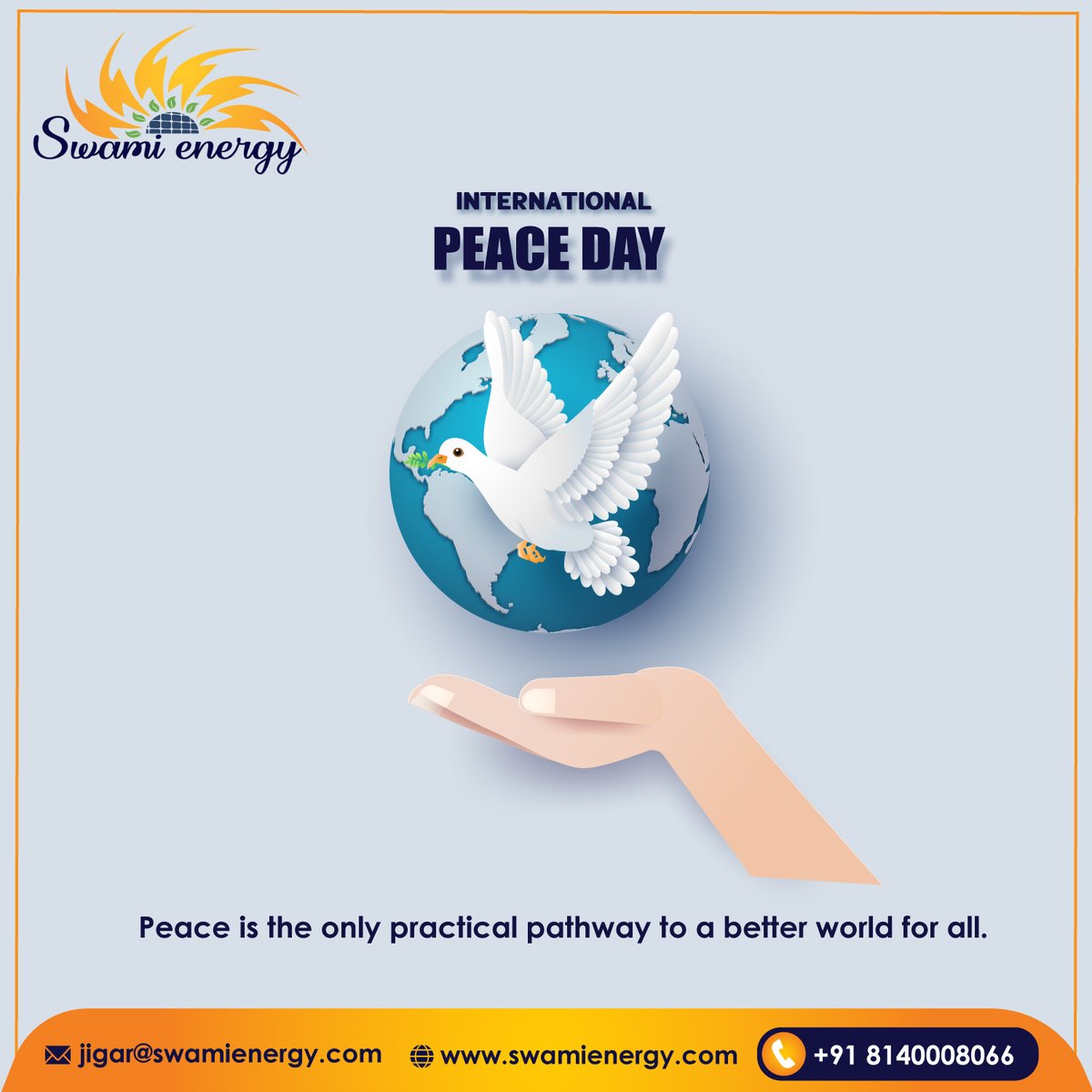 swamienergy's tweet photo. Peace is the only practical pathway to a better world for all.

#InternationalDayOfPeace #PeaceDay #worldpeace #spirituality #happiness #faith #innerpeace https://t.co/1j6SBHisbl