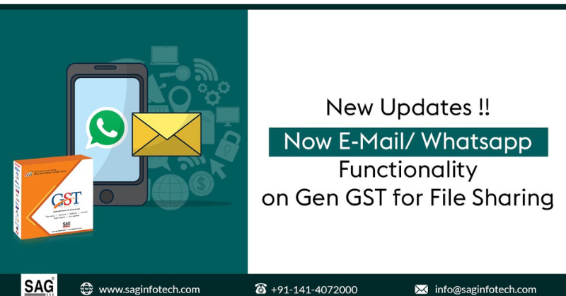 gsthelpline's tweet photo. SAG Infotech company comes up with the new E-Mail/ and WhatsApp facility in the Gen GST software. These features help to send the summarized report.
#gst #gstsoftware #whatsapp #email #gengstsoftware #gstupdates