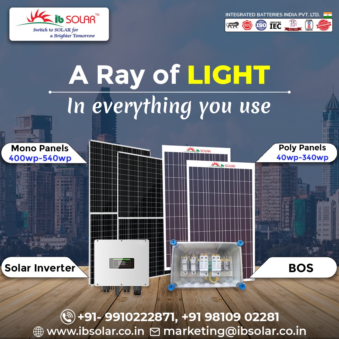 ib_solar's tweet photo. A Ray of Light in everything you use!

Call: +919910222871, +919810902281 For Valuable Inquiries
Visit: https://t.co/DumAqA5Mnw

#solarpower #renewableenergy #solarinvestment #solarpanels #solarenergy #manufacturer #india #warranty #monopanels #polypanels https://t.co/64D6ozOyIW