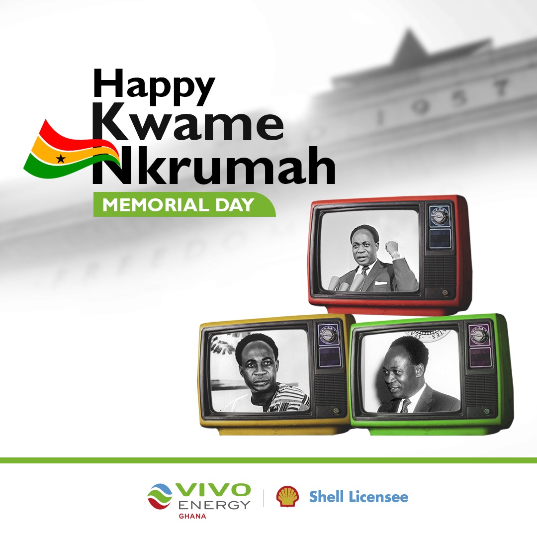 VivoEnergyGhana's tweet photo. Today, we celebrate a legend's legacy, his zeal, passion, and drive to see a united Africa.
#HappyNkrumahMemorialDay https://t.co/Y2X1dKzDh0