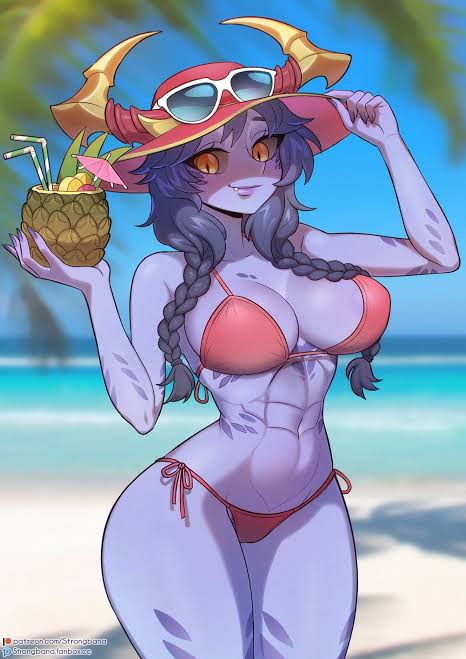 "You know, i quite enjoy going to the beach, despite never going into the waters. Maybe its the sun, or the lack of clothes, but its nice~"