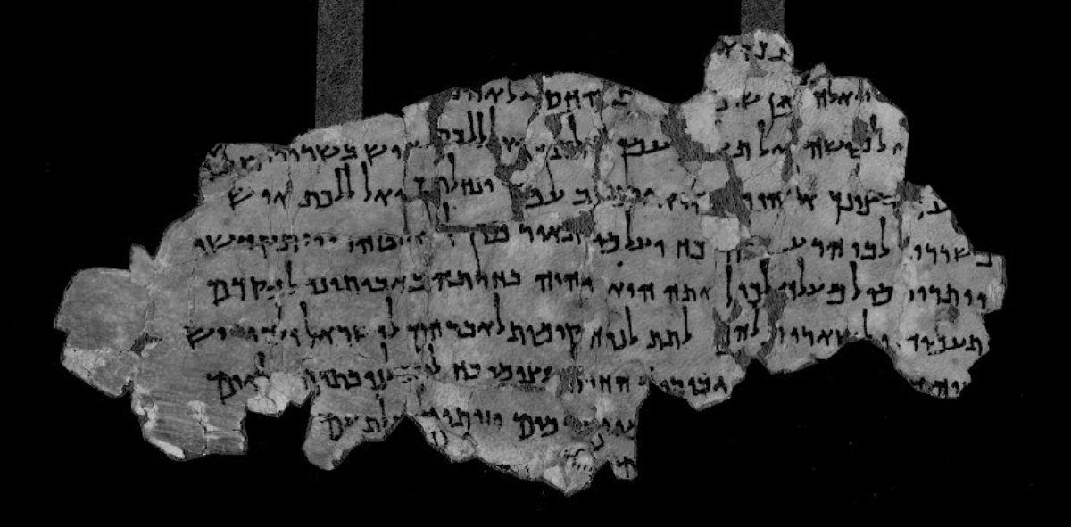incunabula's tweet photo. I love the names scholars give to individual pieces of the Dead Sea Scrolls. 

This - part of a communal confession found in Qumran Cave 4 - is the "Legless Bear" fragment. https://t.co/KUwORPQfMt