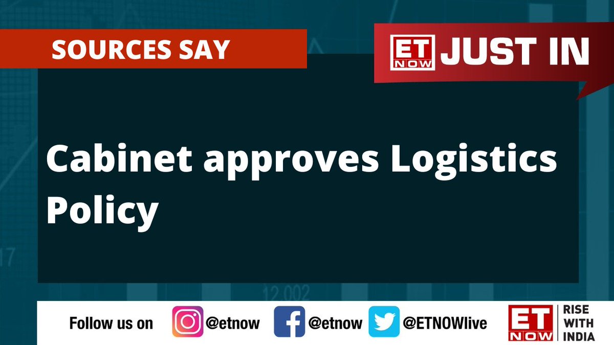 ETNOWlive's tweet image. #JustIn | Cabinet approves Logistics policy, as per sources 

#Logistics #LogisticsPolicy