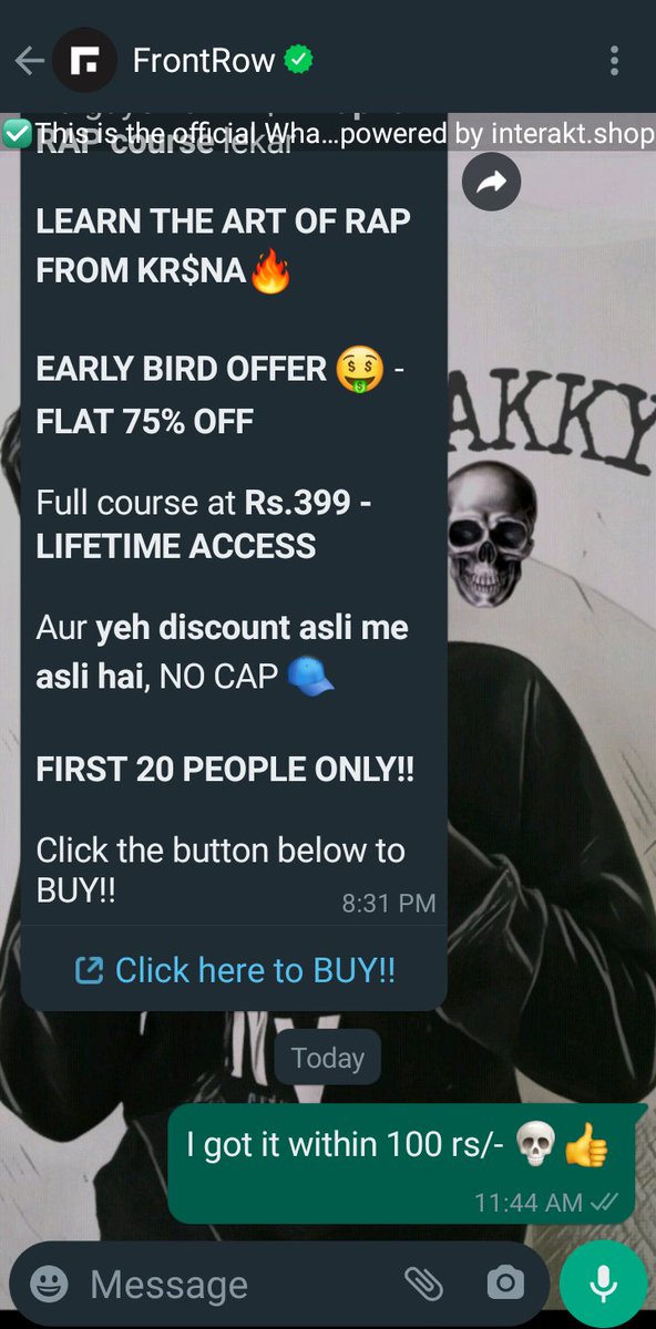 SLATT_red's tweet photo. Credits :- @Slakky_Music 

@beefprovider Sahi hai na vro 💀 https://t.co/YKcXC2luZe