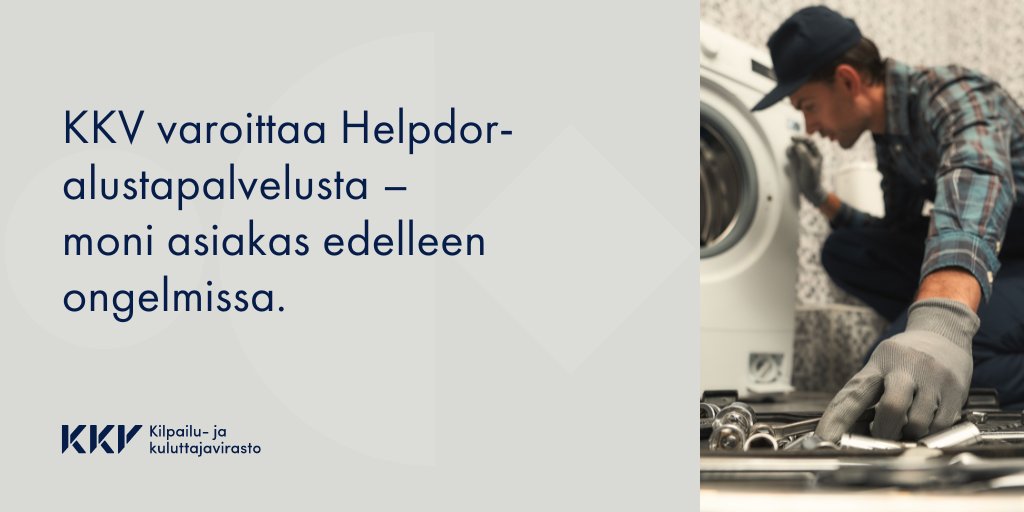 Remontteja, huoltotöitä ja muita kodin palveluita tarjoava Helpdor aiheuttaa edelleen kuluttajille ongelmia. Yritykseen kannattaa suhtautua varauksella, sillä se ei ole korjannut toimintaansa lainmukaiseksi.🛠️

➡️kkv.fi/ajankohtaista/…

#kuluttajansuoja