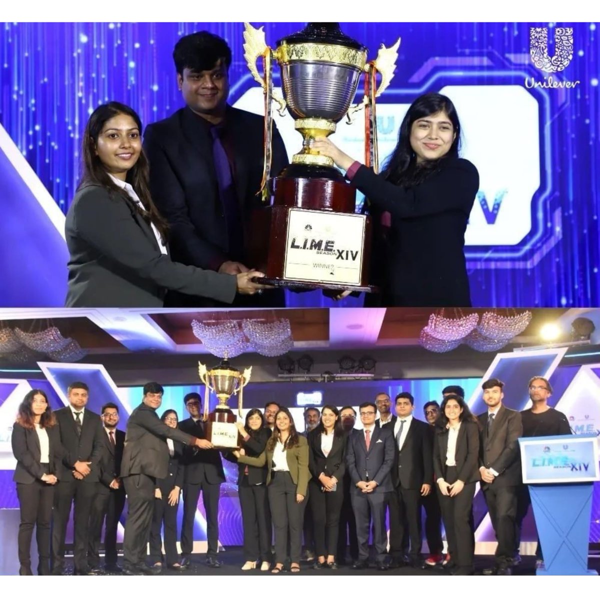 ISBedu's tweet photo. Congratulations to Team Divergent of our PGP Co’23 comprising Shreya, Sambhuda Ghosh, and Vandana Sharma for winning the HUL LIME (Lessons in Marketing Excellence) Season XIV.

The Team will also represent @HUL_News in London. 

#ISB #isbstudents #hullime #lifeatisb https://t.co/EA6ZP6DQRF