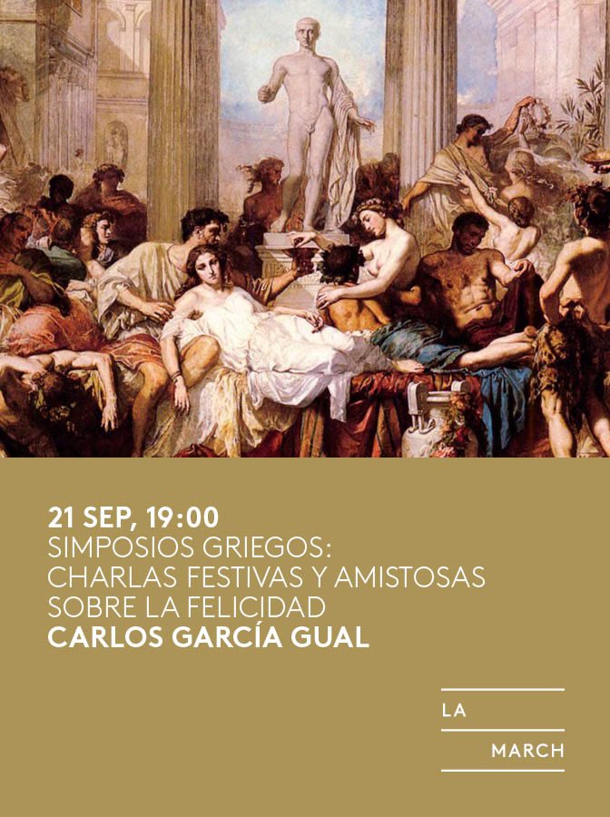 🍇Algunas obras de Platón o Plutarco se inspiraron en celebraciones animadas por el vino y la comida, lo que conoceríamos por una “tertulia de sobremesa”. Esta tarde a las 19h sigue la tertulia de Carlos García Gual en nuestro Canal March: bit.ly/3Si88KJ