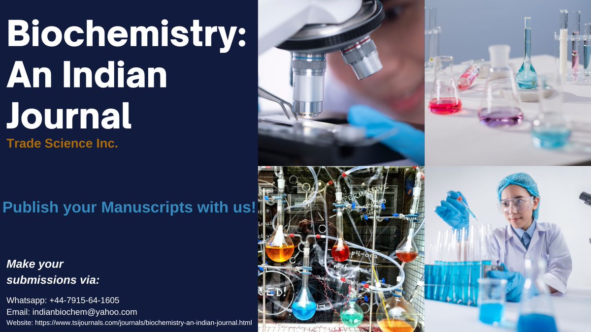 JournalBiochem's tweet photo. #submit and #publish your manuscripts!
For Vol. 16
Submissions can be made:
a. Via Journal Page: https://t.co/Z6auzYkL60 OR
b. Via Email: biochemistry@theresearchpub.com
c. Whatsapp: +44-7915-64-1605
#biochemistry #molecularbiology #enzymes #chembiology #RDT #Chemistry #bacteria https://t.co/Bujkra0o93