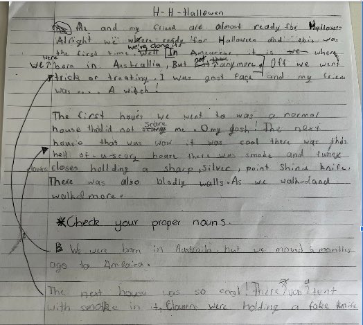krose_katie's tweet photo. Celebrating the work of the CMM at OLHC. This student has shown significant growth as a result of the CMM approach and an inquiry cycle at our PLT. The sample on the left is from Term 3 2021 at her first follow up CMM. Sample on the right from today. @LynSharratt @LismLearnTeach https://t.co/Id5A3jbIKP