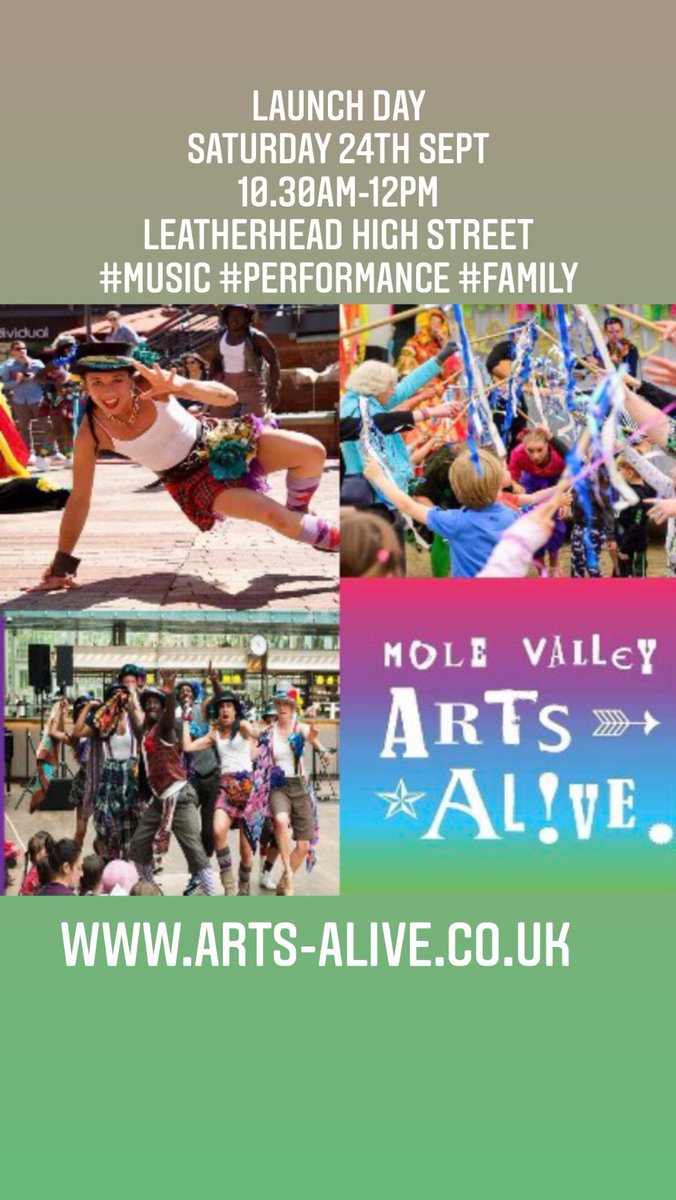annkenneysongs's tweet photo. This Saturday!! LAUNCH of @ArtsAliveMV #Festival #Leatherhead High St 10.30am til 12.30pm #music #performance #familyfun #frolics to launch a whole #October of #arts #events in #MoleValley Come on down! See you there!! #joinin https://t.co/tSibEAIBSx