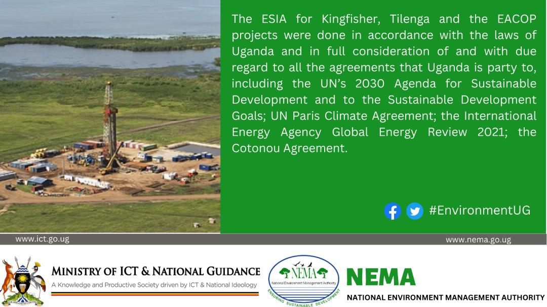 @nemaug has clarified that the environment and social impacts of oil and gas projects in Uganda were comprehensively assessed and adequate mitigation measures put in place. #EnviromentUg @MEMD_Uganda @MoICT_Ug