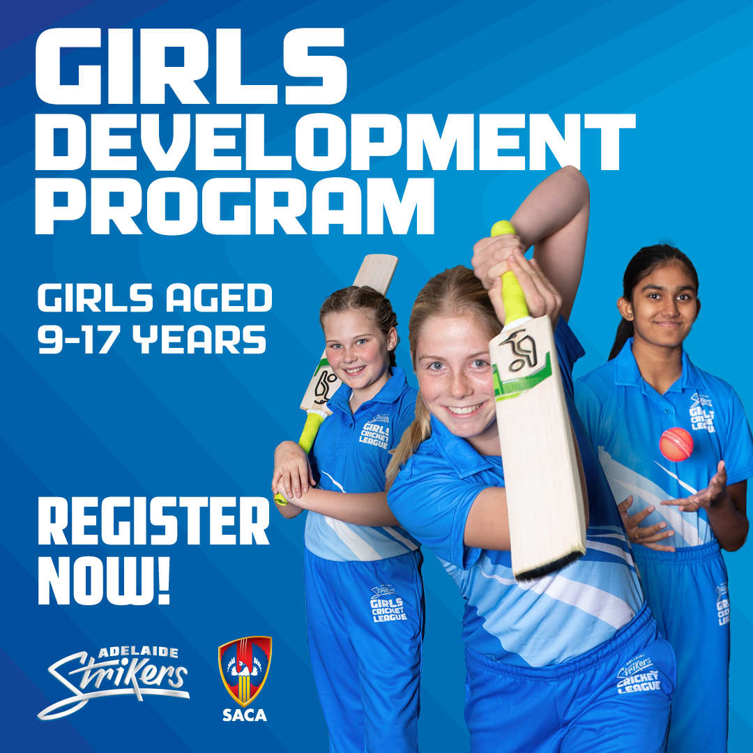 📣 Get coaching from Strikers and @ScorpionsSA these October School Holidays! Do extra skills sessions in a fun, inclusive and all female environment. Places are limited so get in quick. For more information and to register visit 👉 adelaidestrikers.com.au/holidayprogram…