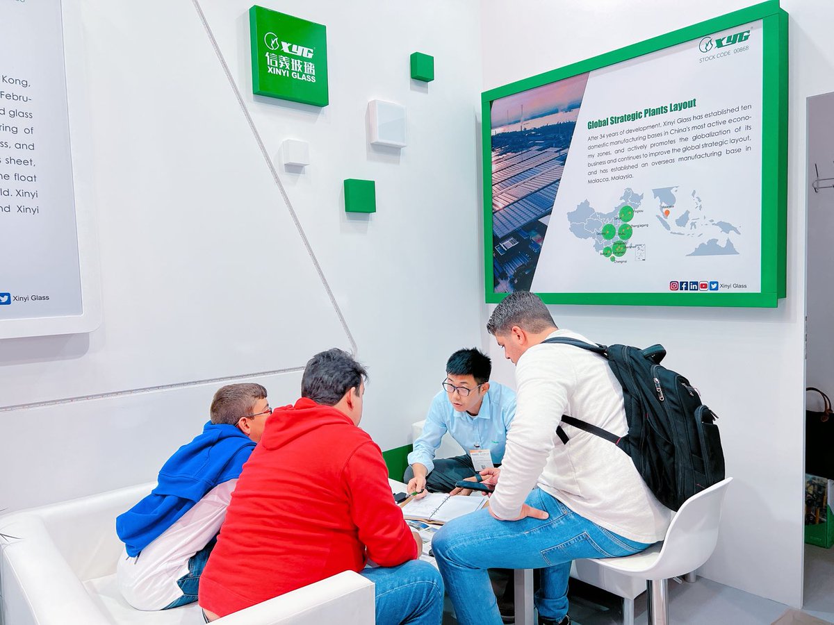 xinyiglass's tweet photo. Glasstec, here we are! Come to stand D08 at Hall 11 and explore XYG's featured high quality float glass, coated glass, silver mirror and more! #XYG #XinyiGlass #glasstec2022 #floatglass #coatedglass #Low-E #silvermirror #flatglass #sheetglass https://t.co/x3KyyGbh34