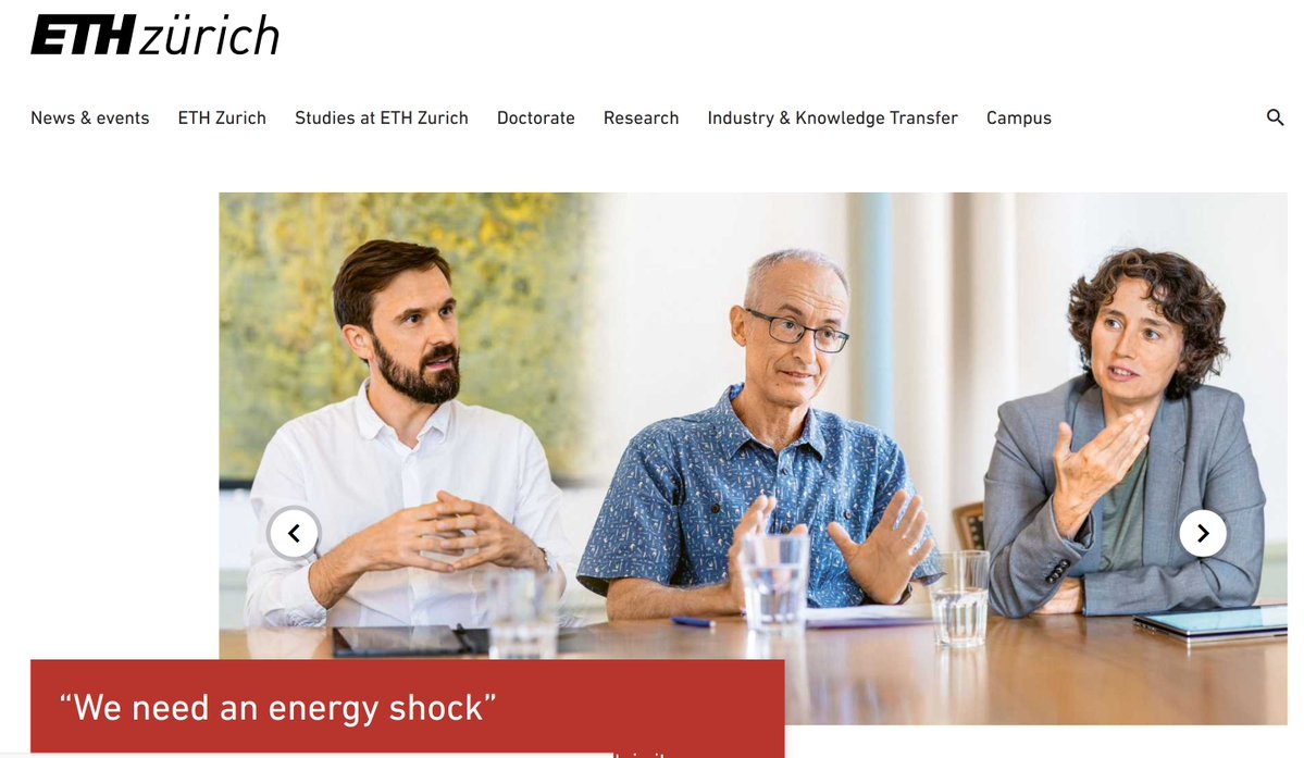 As I affirmed in a roundtable with colleagues at ETH Zürich, we need a shock to achieve a sustainable energy system. The current crisis can be an excellent opportunity for change that will make us suffer a little in the short term but give us more prosperity in the medium term.