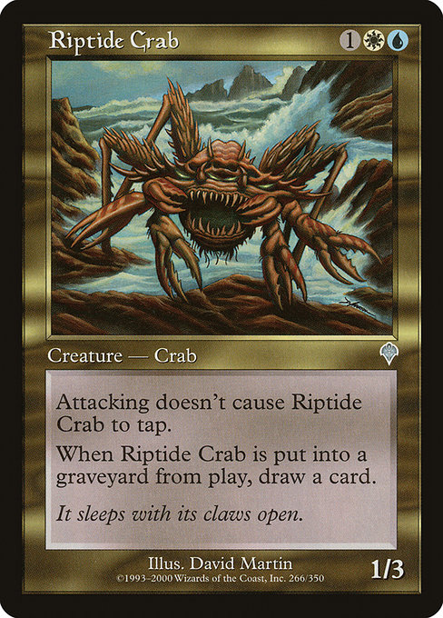 Riptide Crab
Set: Invasion
Rarity: uncommon
Release Date: 2000-10-02