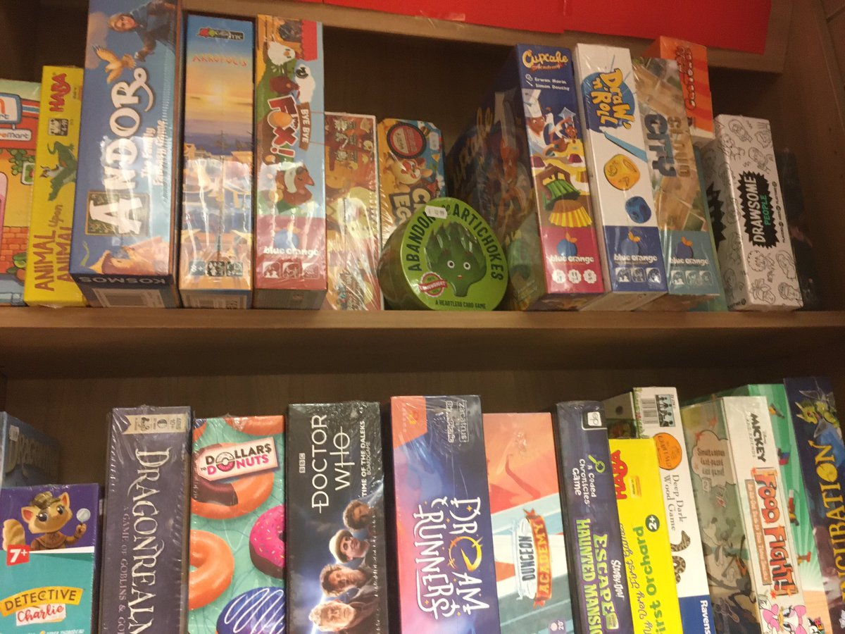 stuffByBez's tweet photo. Popped into @TravellingManUK Manchester. A gorgeous comic selection. 

And I was excited to see some games from friends @emmalarkins @Helvetiq https://t.co/d0Fn3Qghhg