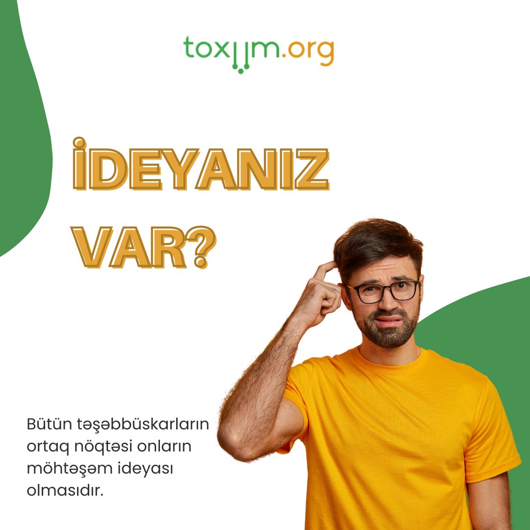 ToxumOrg's tweet photo. İdeyan varsa, elə indi hərəkətə keç.✊
Onu https://t.co/EBqcHfQSq3 platformasında yerləşdir, maddi dəstək topla və 1 ay sonra layihəni həyata keçir.💪
Ətraflı məlumat üçün şərhlərə "+" atmağınız kifayətdir 😉
#toxumorg #kraudfandinq #crowdfunding #ideyalar #ideya #ianə #dəstək https://t.co/m8y91gS5sy