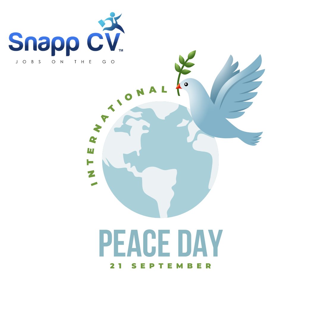 Let us stop spreading violence and focus on spreading love in this world. Happy International Day of Peace.

#internationaldayofpeace #peaceday #internationalpeaceday #peacebuilding #worldpeaceday #wearesnappcv #snappcvgroup #jobportal #videointerviewsoftware #jobsearchingapps