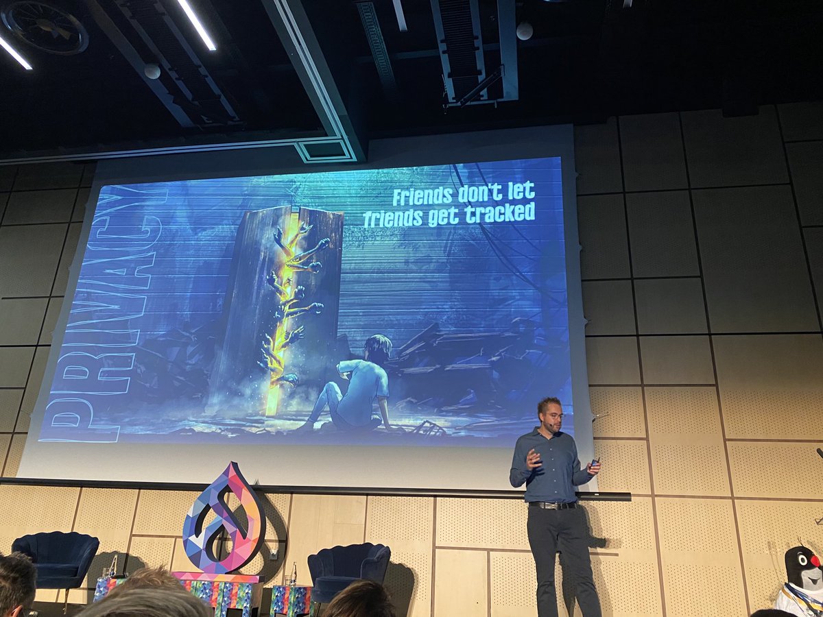 “Friends don’t let friends be tracked.” #driesnote #drupalcon