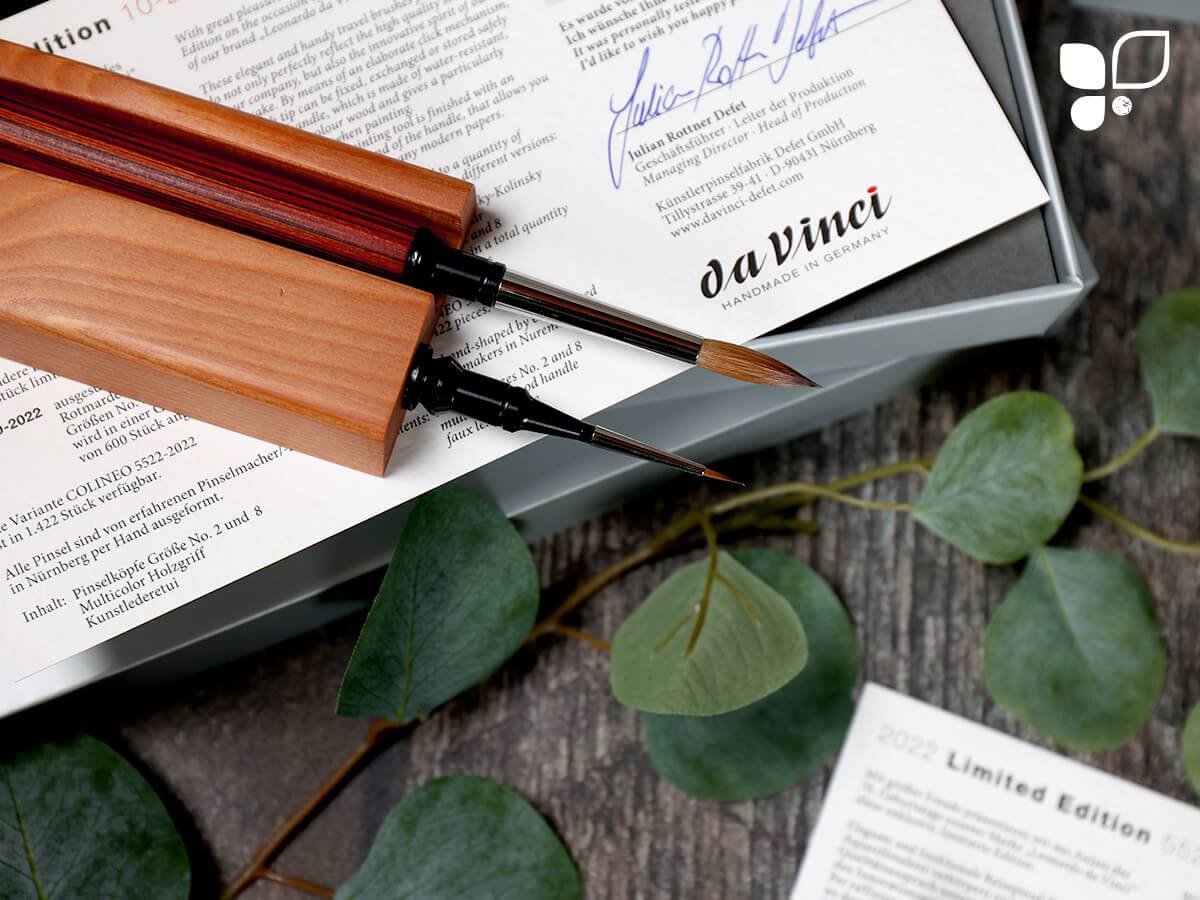KUNSTPARK's tweet photo. Schau Dir JETZT die NEUEN da Vinci Limited Edition Luxus #Reisepinselsets an! Die 2022 Sonderedition sind auf 1422 Colineo- und 600 Maestro-Sets limitiert. Luxus Reisepinsel sind exklusive Sammlerstücke für Liebhaber Künstlerpinsel. Los, mach Dir oder Deinen Liebsten eine Freude! https://t.co/ncIshSsZyB
