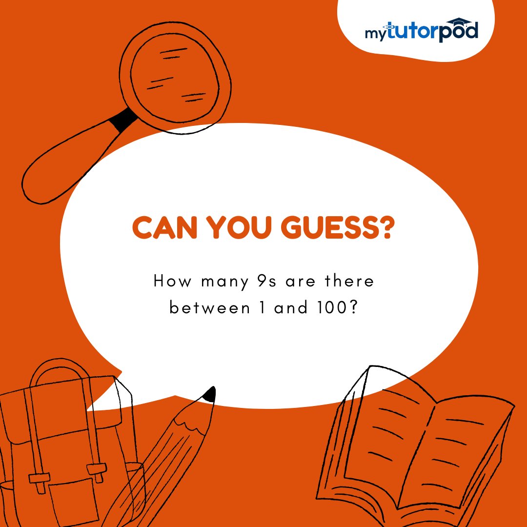 Can you guess? 

Answer away in the comments! 

#MyTutorPod #OnlineEducationPlatform #OnlineLearning #QualityEducation #QualifiedTeachers #Riddle #CanYouGuess #Mathematics