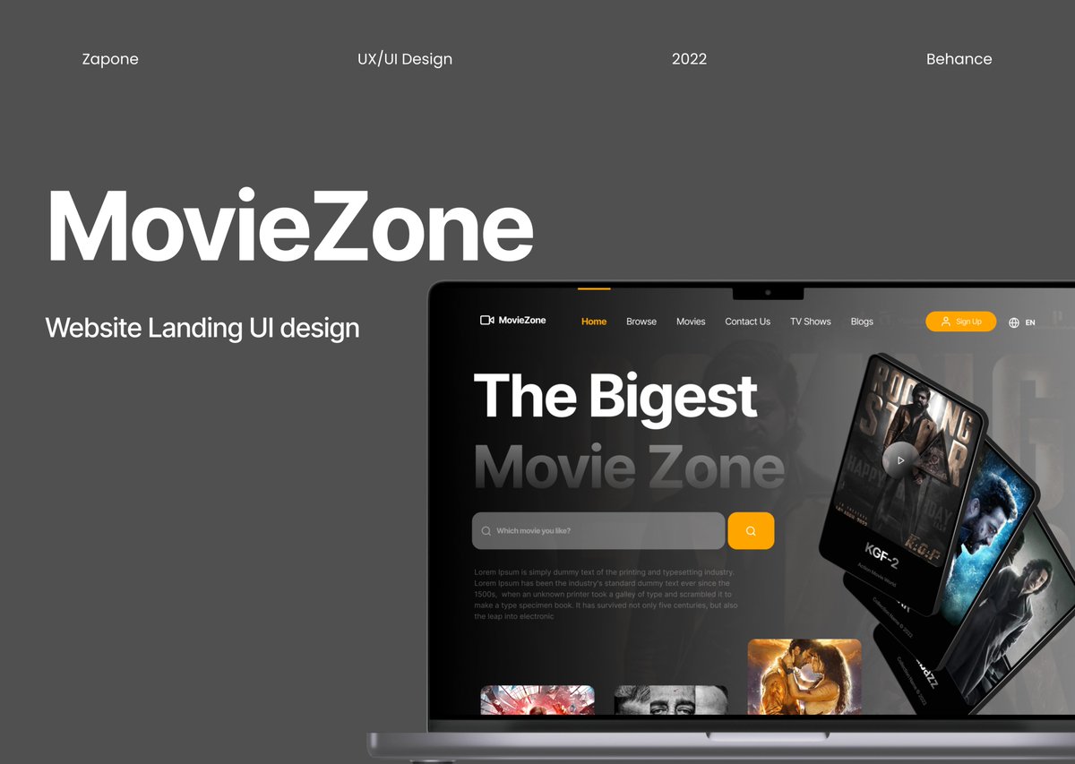 ZaponeSolutions's tweet photo. Hi Everyone,

Glad to present you our new product design for "MovieZone - Website Landing UI Design".

https://t.co/TWqe5zJ0OK

Do check it and let us know your feedback.
#design #uxui #movies #project #marketing #webdesign #streamingwebsite #bingewatching #streaming #series https://t.co/jvUY3hZohj