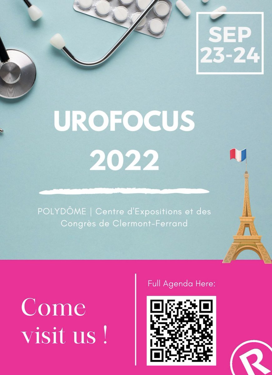 rocamed's tweet photo. [ SAVE THE DATE ] Join us this week at 
👉 UROFOCUS 2022 – September 23th-24th 
📍 in Clermont-Ferrand !  Can’t wait to see you all 🌟 

➤ Program : https://t.co/6nDwOxH6hT

#UROFOCUS22 #congress #urology #CFUE #medicaldevices #thinkpink #thinkdifferent https://t.co/BbbKLbMIuK