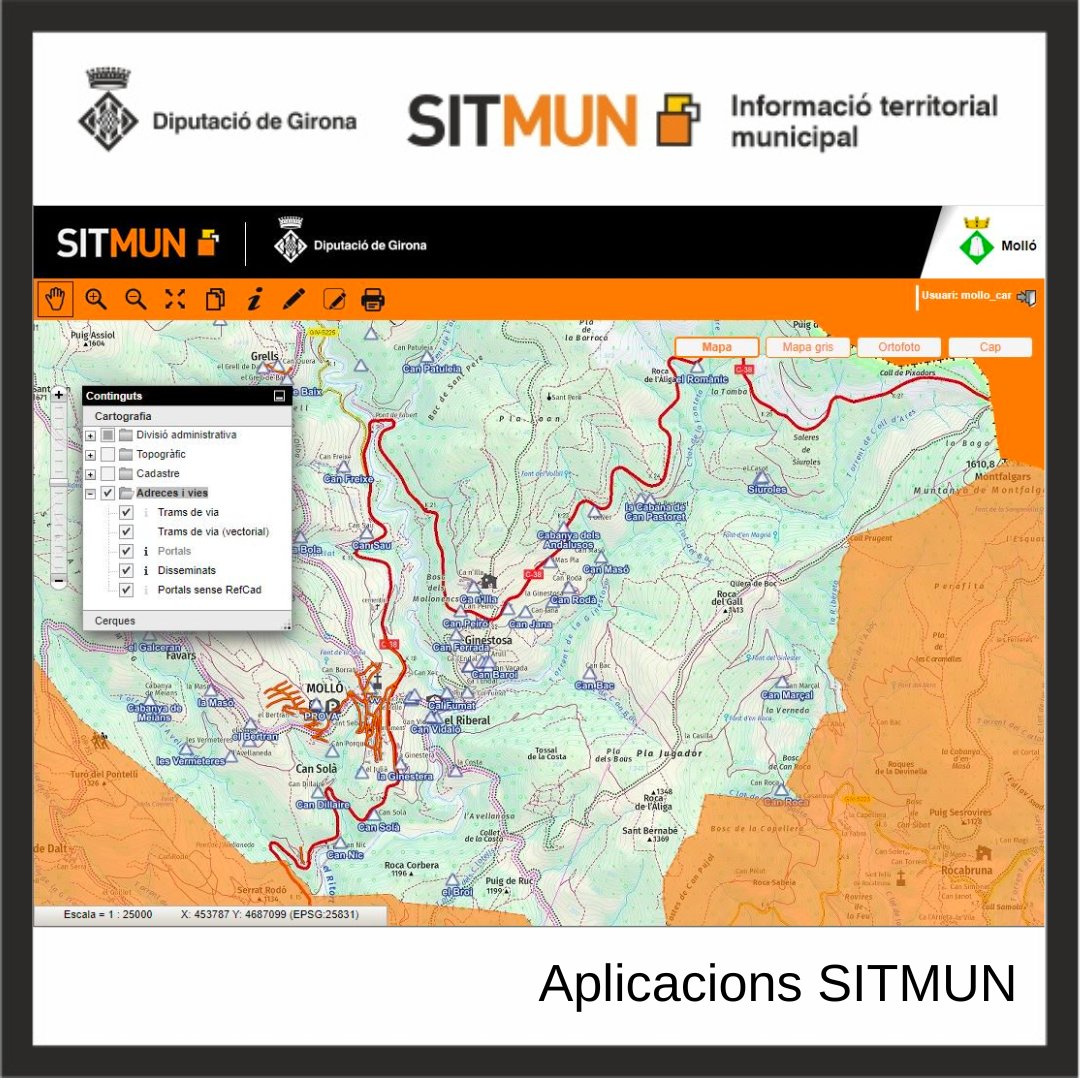 DiputacioGirona's tweet photo. 📢Recordeu que us podeu adherir a les aplicacions del #SITMUNDdGi:
▪ Manteniment del carrer
▪ Cens d'habitatge, locals buits i activitats econòmiques
▪ Vespa asiàtica
💻Adreçat a #ajuntaments, #consellscomarcals i #consorcis de #comarquesgironines.
👉https://t.co/s0n4qnWUxJ https://t.co/PZqjh8FMyB