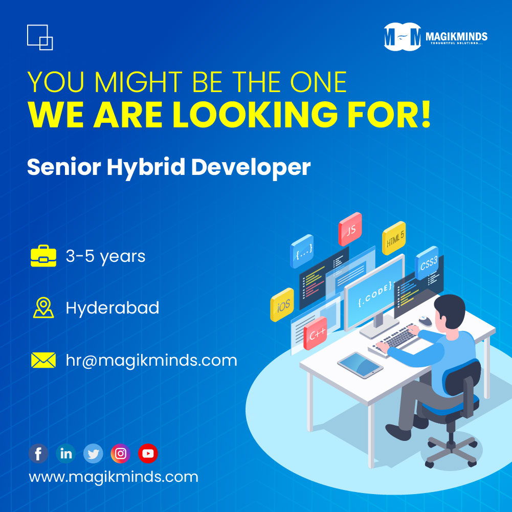 magikminds's tweet photo. π’ Are you a Senior Hybrid Developer looking for your next exciting career opportunity? We're looking for you to join MM Family.
Drop in Your CV at Hr@magikminds.com
References are highly appreciated.
#ApplyNow #jobseeker #HybridDeveloper #JobOpening #WeAreHiring #MagikMinds https://t.co/BbReeaLtzf