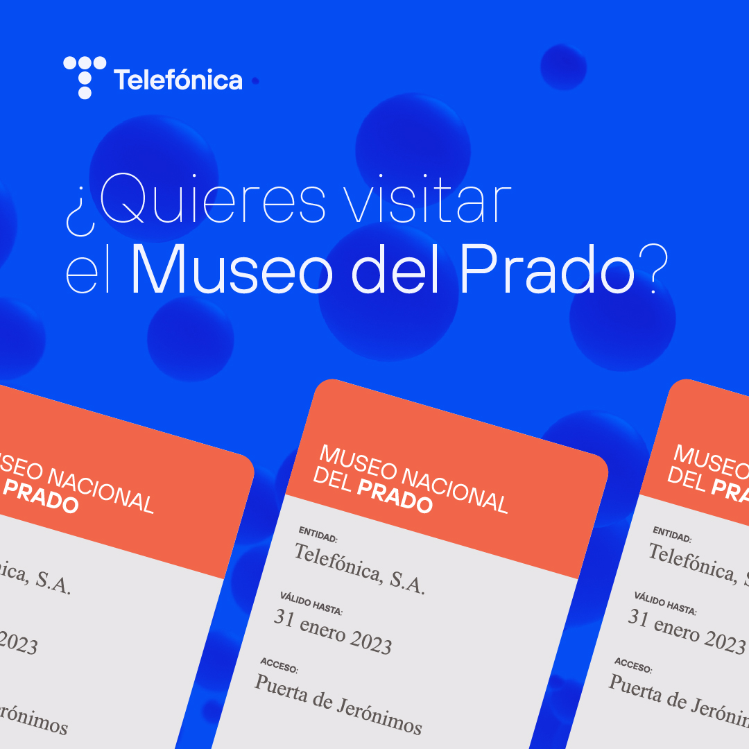 Telefonica's tweet photo. ¿Quieres visitar el @museodelprado con un acompañante? 

¡Consigue una de las entradas dobles que sorteamos!

🔹 Sigue a @Telefonica 
🔹 Haz RT a esta publicación 
🔹 Responde diciendo cuál es tu obra favorita del museo

https://t.co/I4p2k0XUaD https://t.co/Xe5yP0dtiu