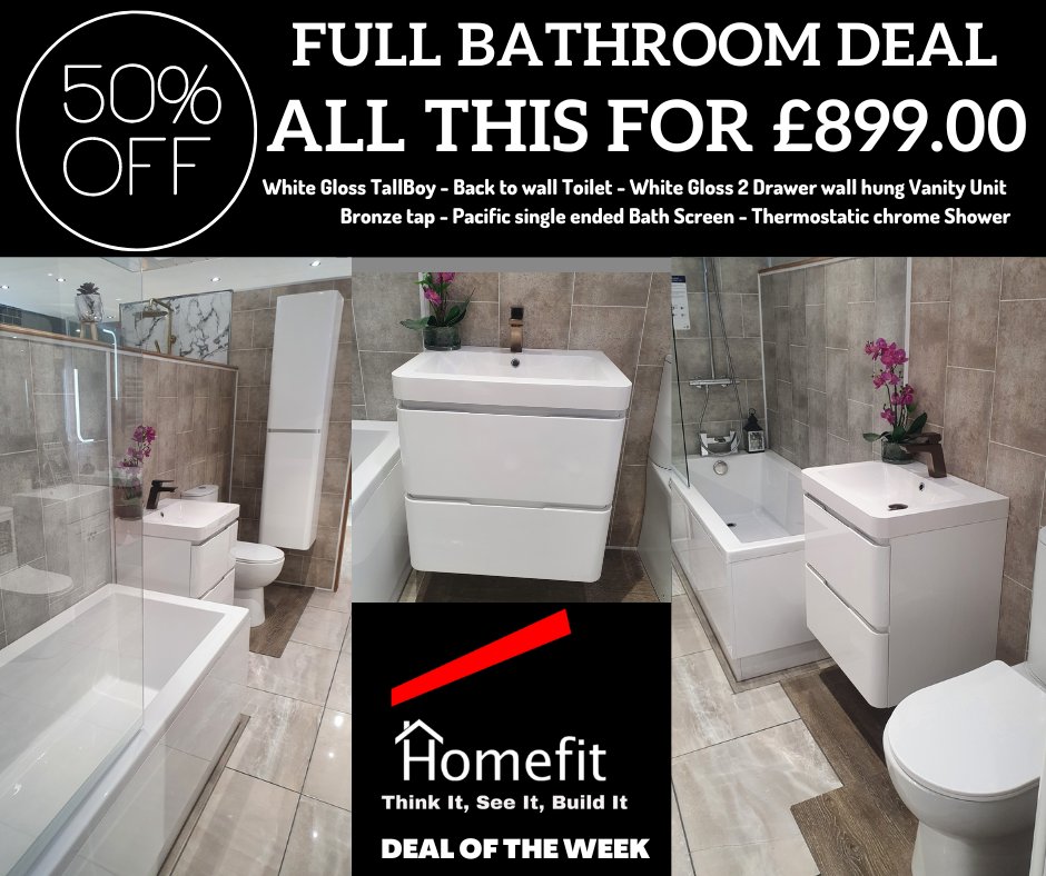 Homefit Belfast on Twitter "𝐃𝐄𝐀𝐋 𝐎𝐅 𝐓𝐇𝐄 𝐖𝐄𝐄𝐊 Full Bathroom for