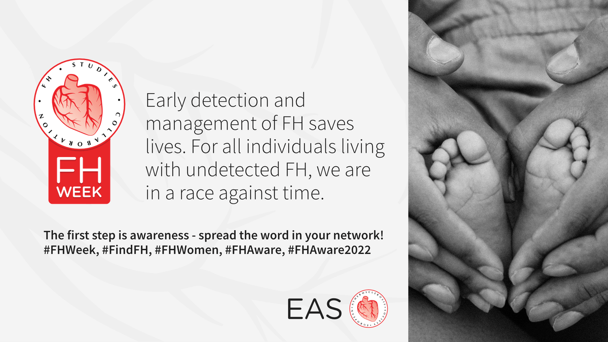society_eas's tweet photo. Early detection and management of FH saves lives. For all individuals living with undetected FH, we are in a race against time. The first step is awareness - Spread the word in your network using the hashtags #FHWeek, #FindFH, #FHAware & #FHAware2022
https://t.co/Zk9zWxycRS https://t.co/EQW1kwxry8