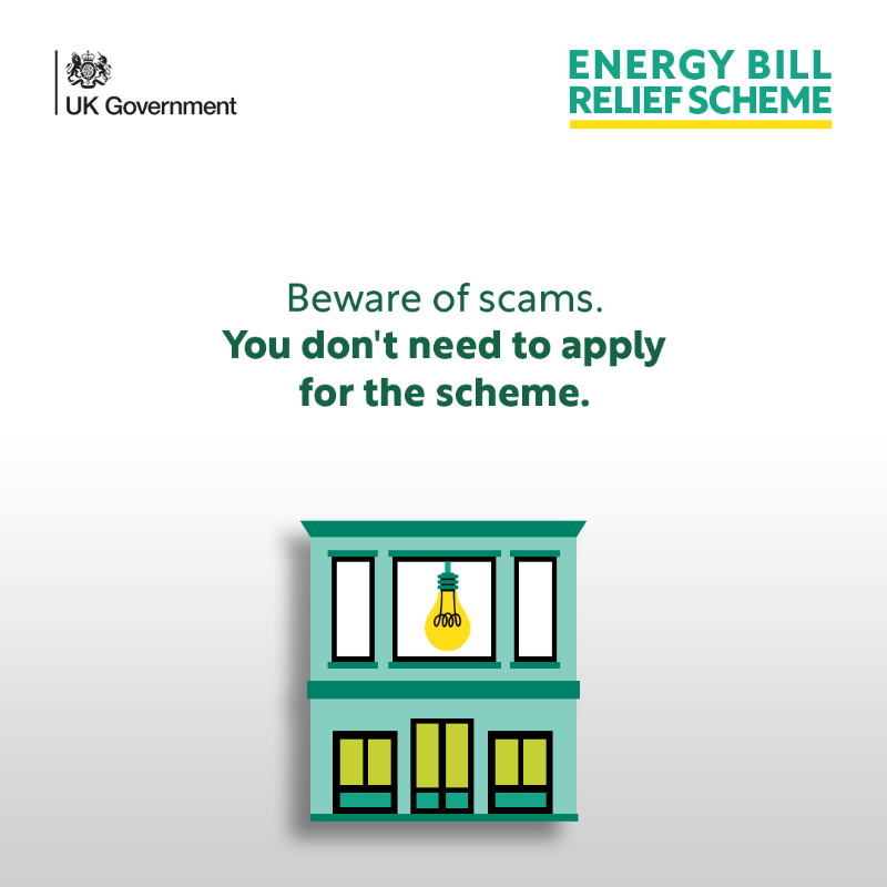 SciTechgovuk's tweet photo. The new Energy Bill Relief Scheme will cut energy prices for businesses, charities and public-sector organisations such as schools and hospitals.

The scheme will run for 6 months covering energy used from 1 October 2022 to 31 March 2023.

Find out more 👇