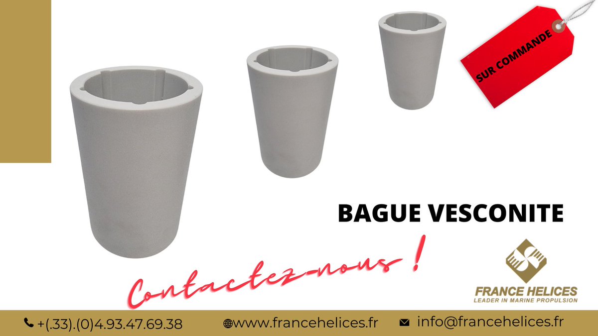 francehelices's tweet photo. Adaptées au fonctionnement dans des conditions humides, y compris les applications de pompage et marine ces bagues vesconites sont disponibles sur commande : info@francehelices.fr
#vesconite #baguevesconite #baguehydrolube #bateau #navire #yacht #yachting #chantiernaval https://t.co/5nhhvoFKoF