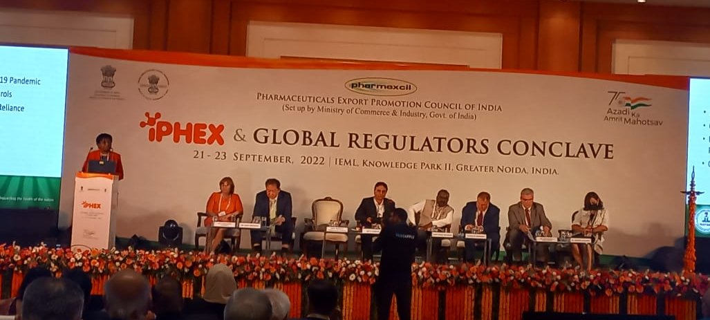 Pharmexcil's tweet photo. Pleased to host Prof. Mojisola Christianah Adeyeye, DG-@NafdacAgency at #IPHEX2022 as our special speaker at International Regulatory Convergence to Promote Accessibility and Affordability of Quality Medicines, happening live today. https://t.co/uy4FXZnhzA