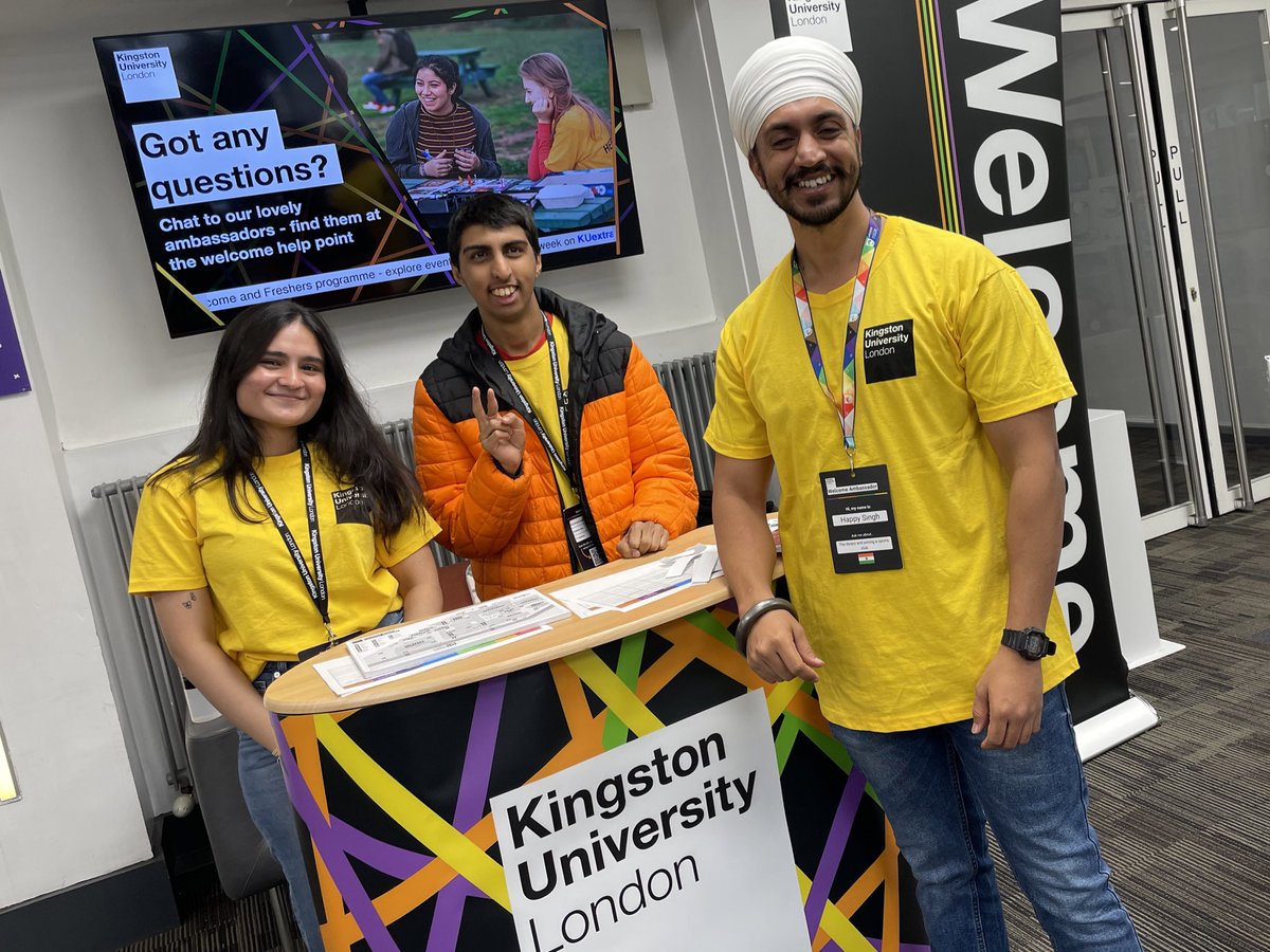 KingstonUni's tweet photo. Itโs Freshersโ Fair today! ๐ฅณ๐
Meet and join student societies and groups, grab freebies and indulge in some treats ๐ฌ at the Penrhyn Road campus until 4pm ๐
Find out more about @union_kingston Freshersโ events: https://t.co/reMsMfg5rd
#WelcometoKU https://t.co/kncCxtSXXn